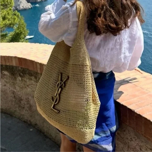 Elegant Tan Crochet Women's Bag - Picture 6 of 16